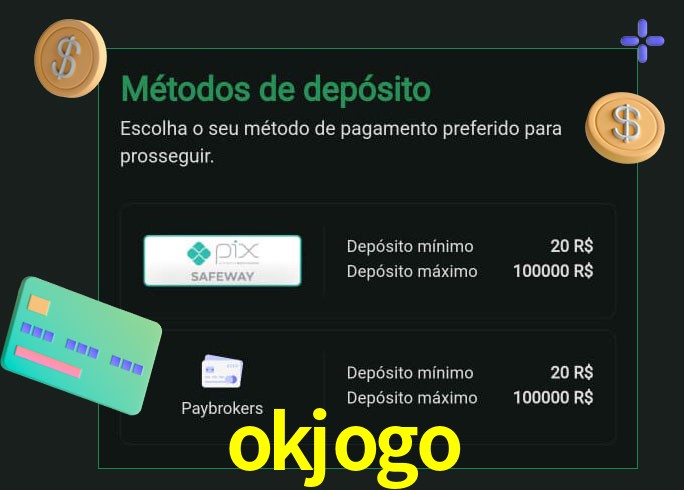 O cassino okjogo oferece uma grande variedade de métodos de pagamento